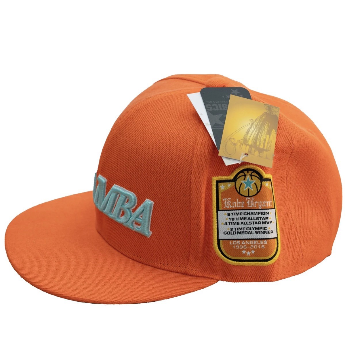 Headgear Classics Hat Mamba Kobe Bryant Los Angeles Snapback Orange Teal Cap