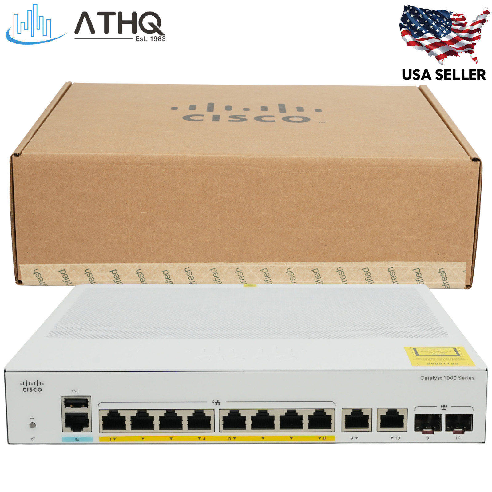 Cisco C1000-8FP-2G-L Catalyst 1000 8-Port Gigabit PoE+ Managed Switch 120W SFP