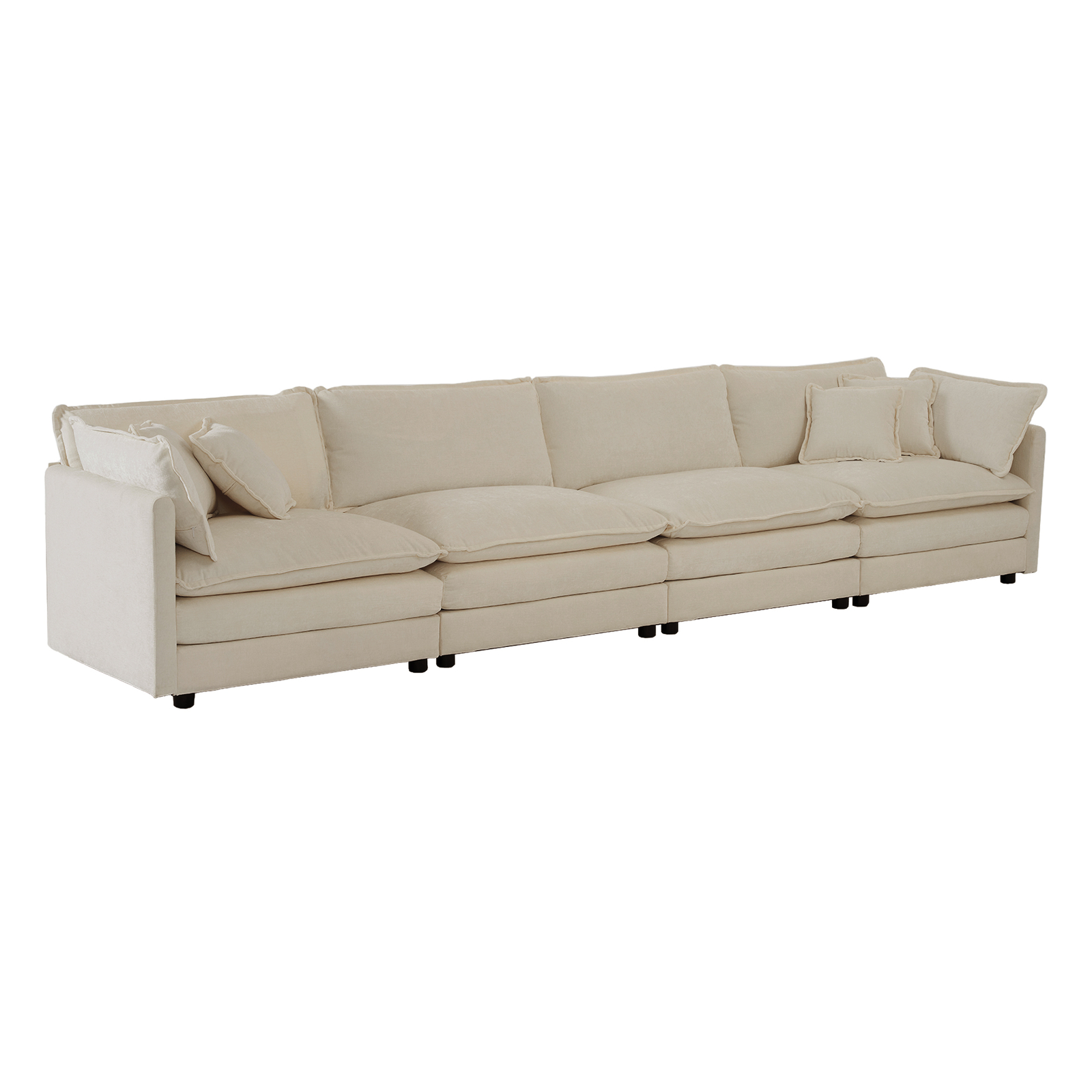 Free Combination Modular Sofa Free,4 Seater Sofa Comfy Chenille Fabric,Sectional