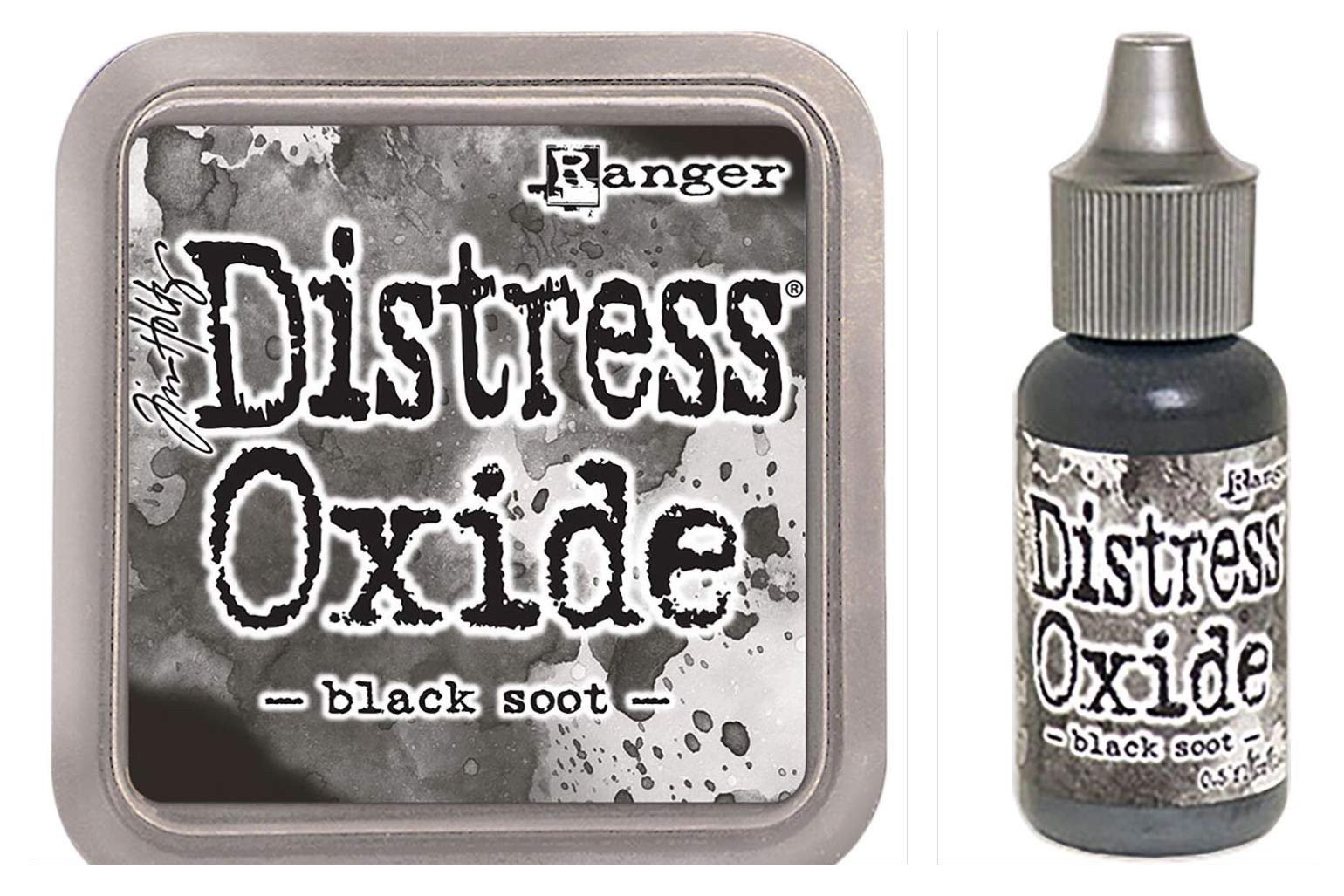 Black Soot Distress Oxide Pad + Reinker Lot - Tim Holtz Bundle