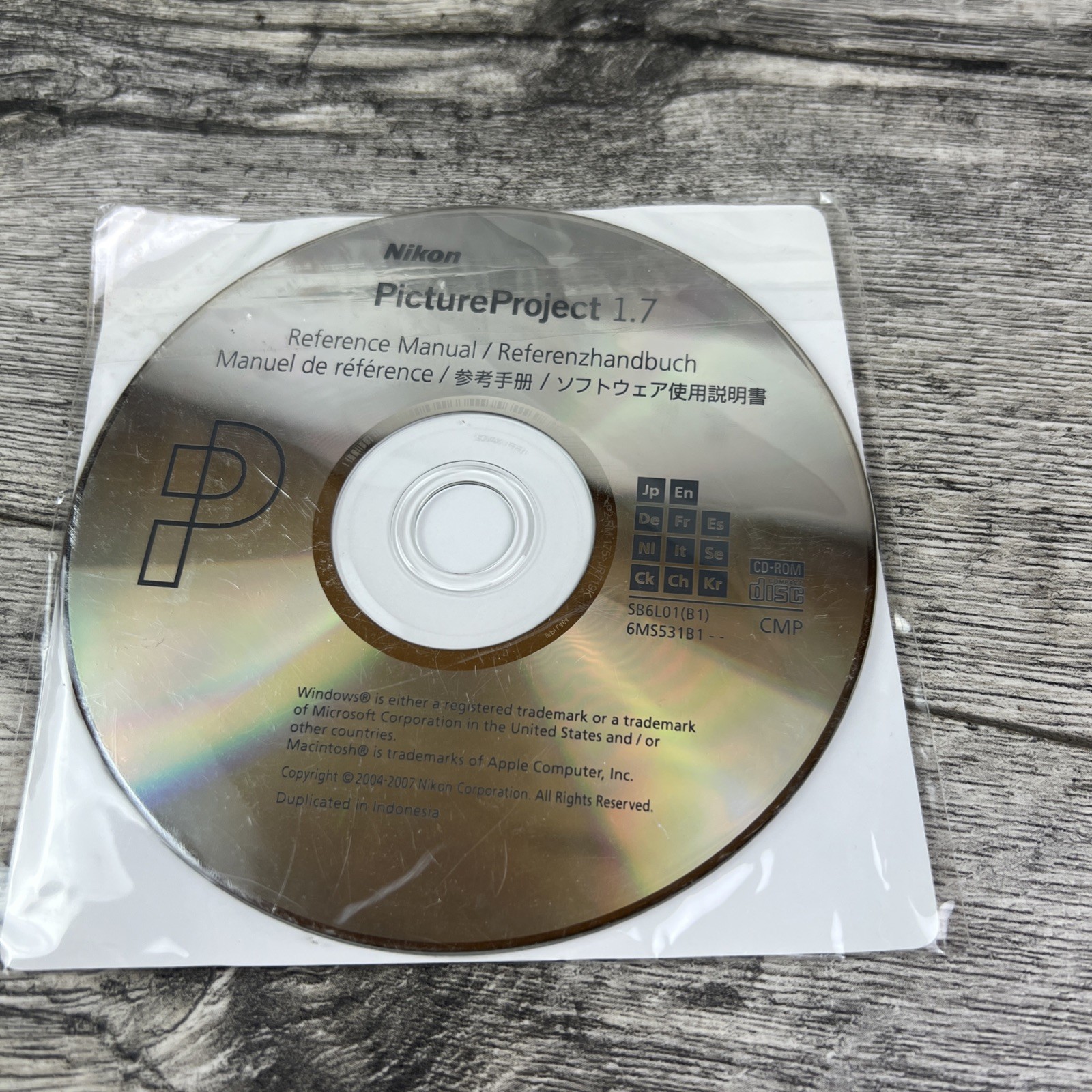Nikon Picture Project 1.7 Windows & Mac CD-Rom & Reference Manual Disc - 2 Discs