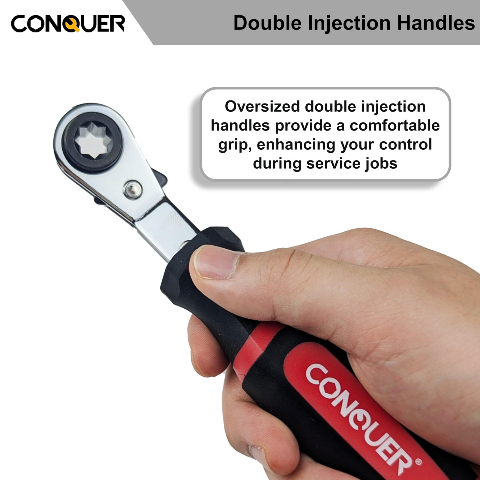 CONQUER Automatic Slack Adjuster Tool Set for Semi Trucks – 5/16" Double Red