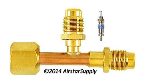 (2-PACK) 1/4" F. Flare Tee Connector x 1/4" M. x 1/4" M. C&D Valve CD9601