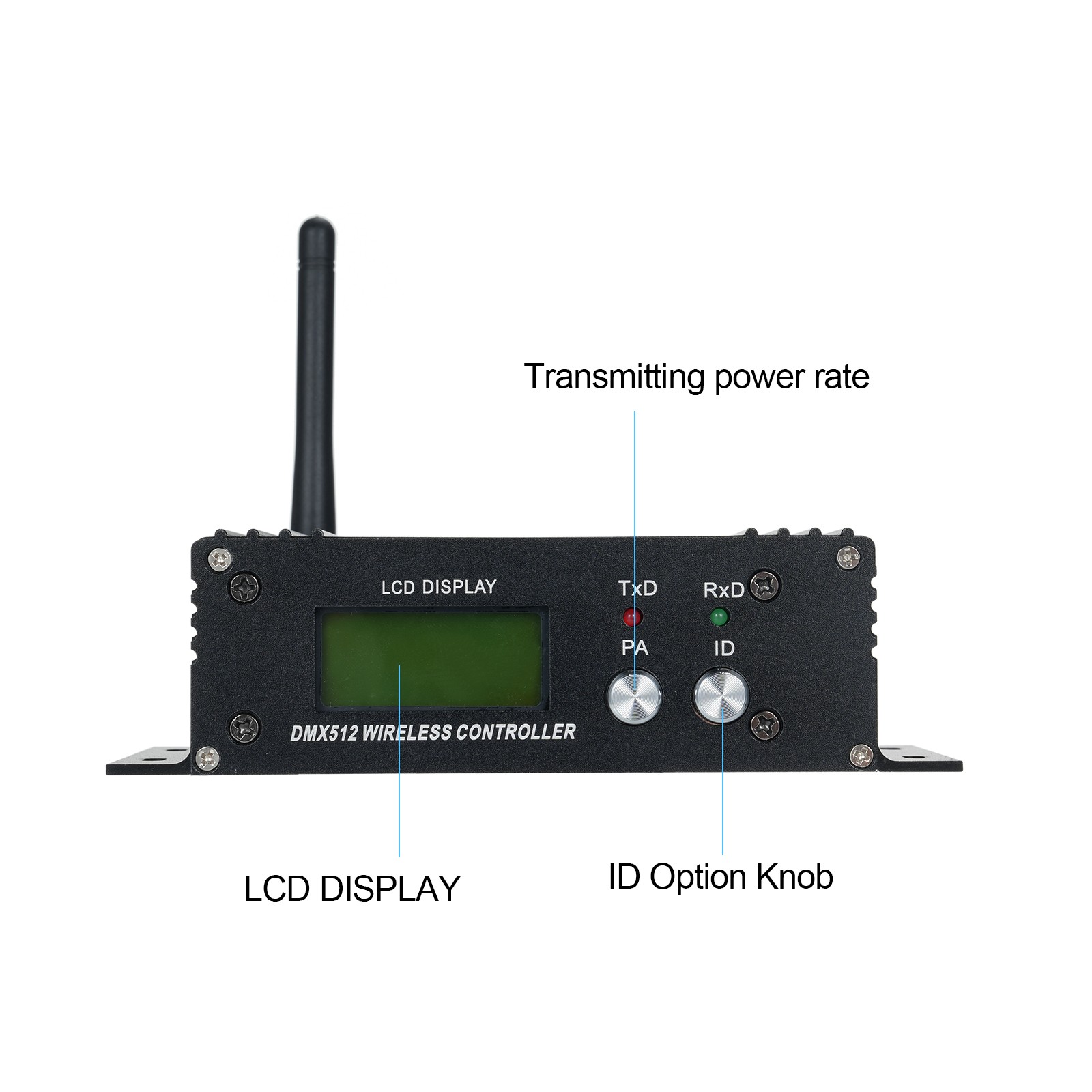 Wireless Transmitter Reliable Stage Light Accessory For Performances Aluminum
