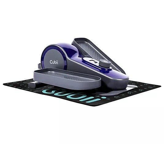Cubii Groove Under Desk Elliptical Built in Display Monitor W Mat BLUE