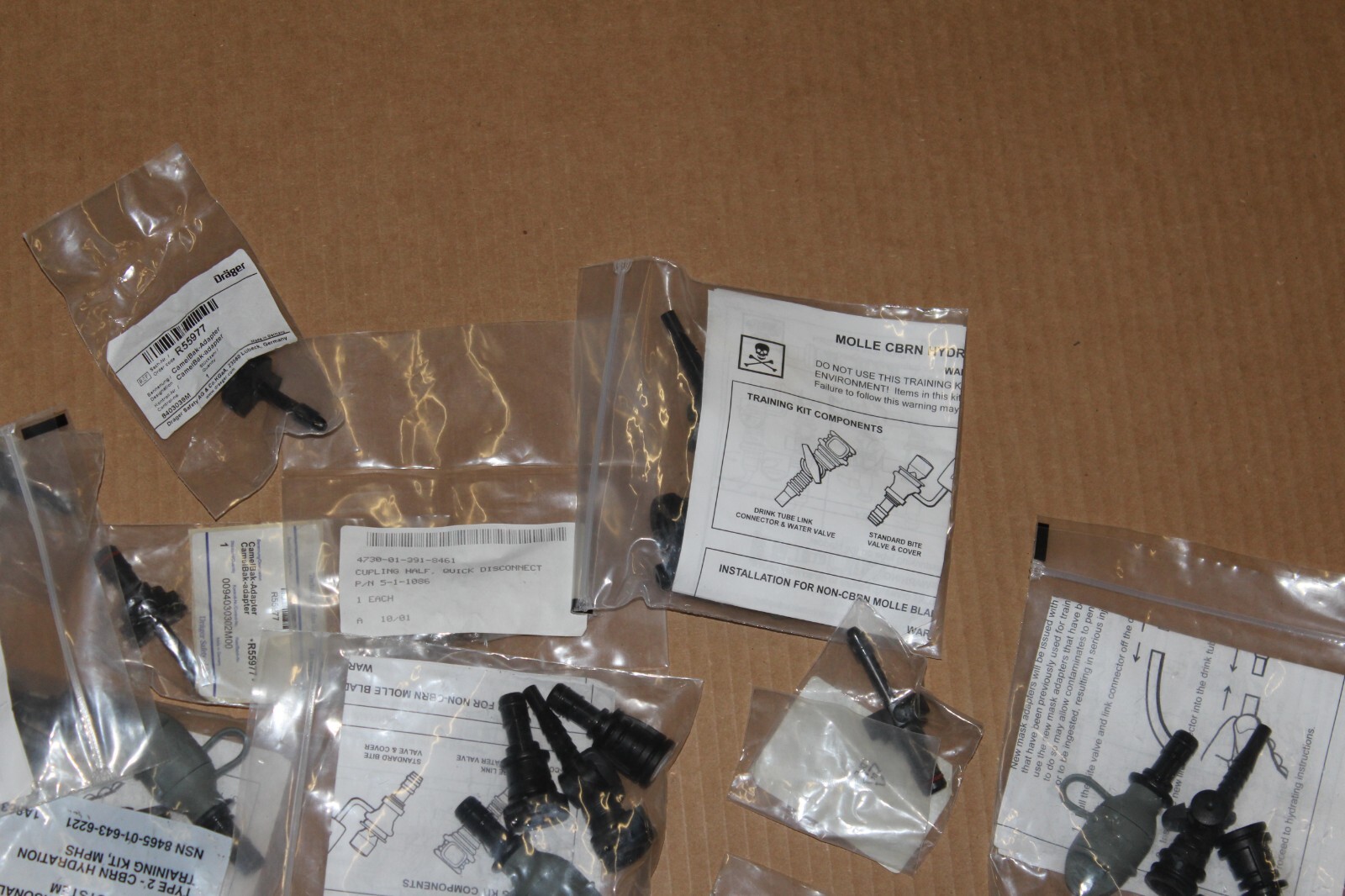 BULK LOT Camelbak Hydration System Type 2 CBRN HYDRATION TRAINING KIT
