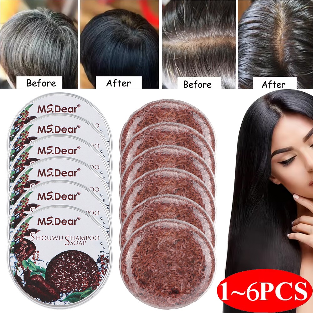 Natural Polygonum Hair Darkening Shampoo Bar Dark Gray Hair Reverse Soap Care