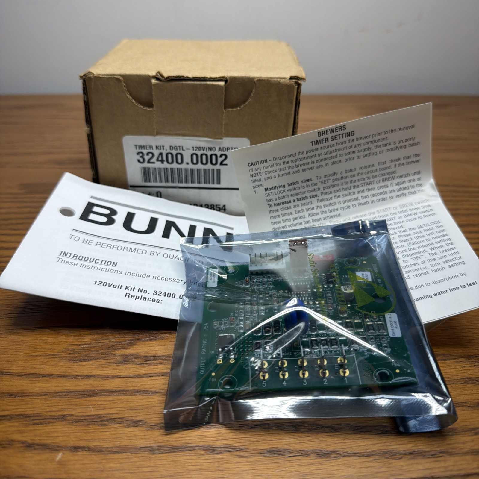 OEM Bunn Timer Kit, Digital, 120V 32400.0002