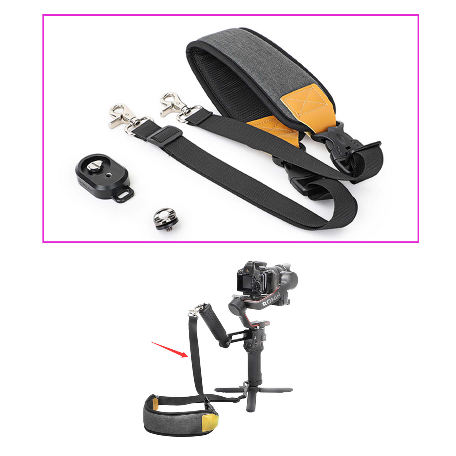 For Ronin RS 3/RS 4/RS4 PRO Decompression Shoulder Strap Lanyard Stabilizer Part