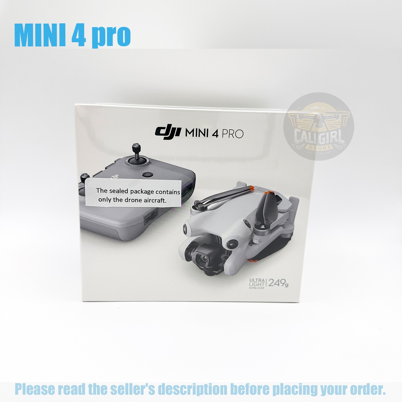 NEW Factory Sealed DJI Mini 4 Pro Drone ONLY (No remote control batt in the box）
