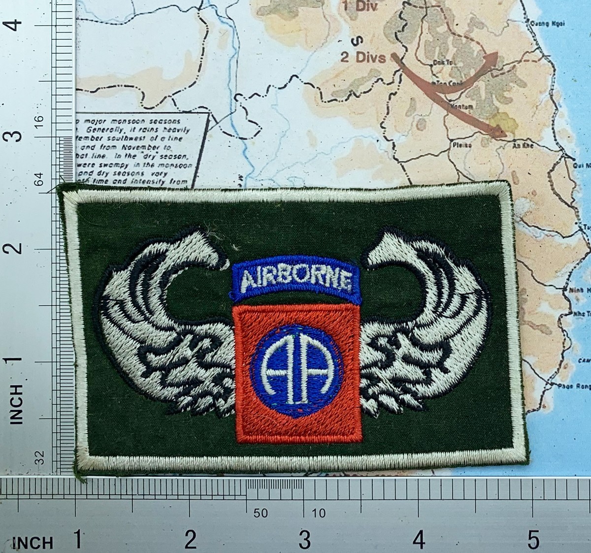 Wings Patch - ALL AMERICANS - US 82nd AIRBORNE - SAIGON - Vietnam War , p2-15