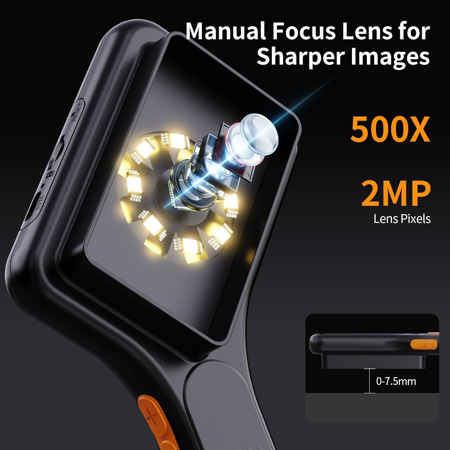 Handheld 500X Digital Microscope 3in Screen