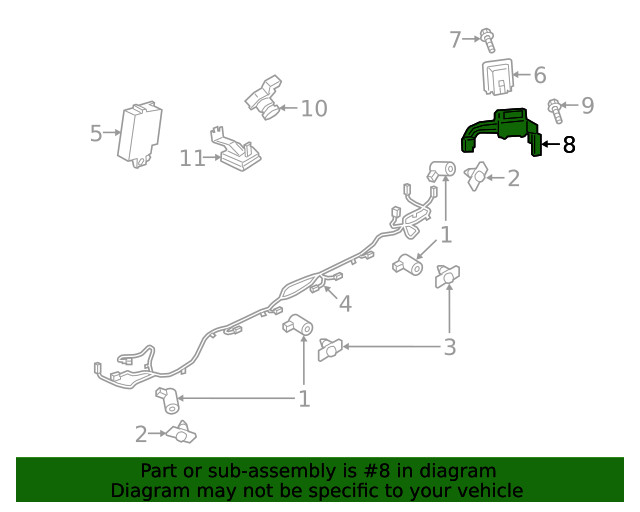 Genuine Ford Blind Spot Detection System Warning Sensor Bracket GN1Z-14D189-B