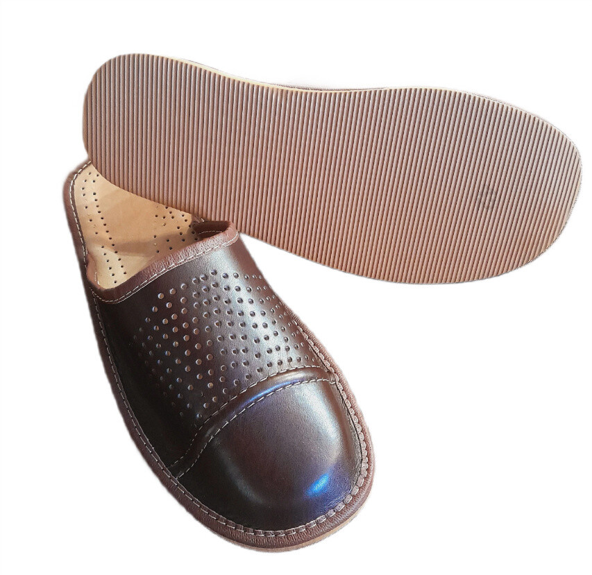Men slippers genuine leather Mountain style FOLK Hand Made Europe