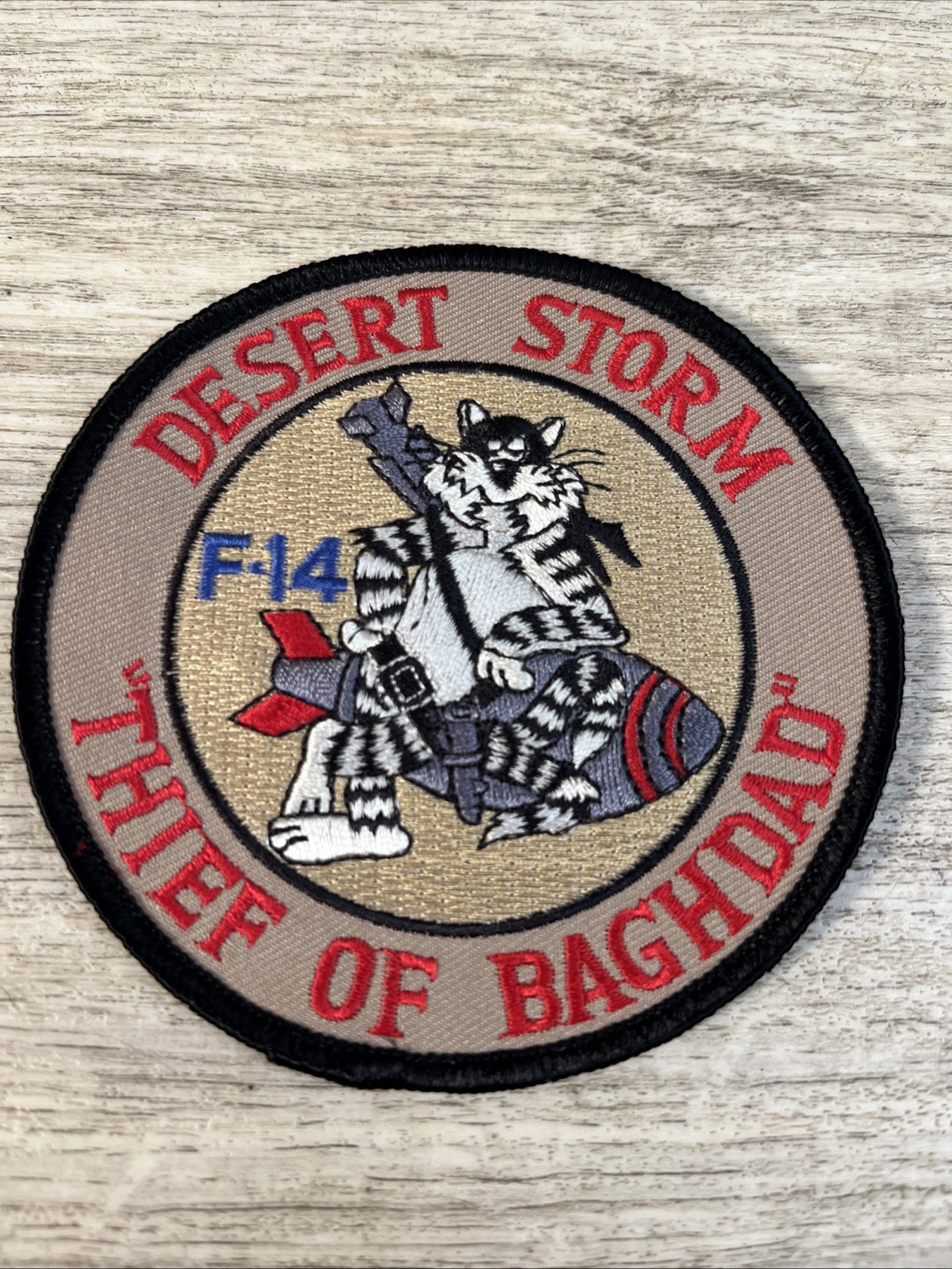 Desert Storm F-14 Thief of Baghdad Sew-On Patch 4" NEW