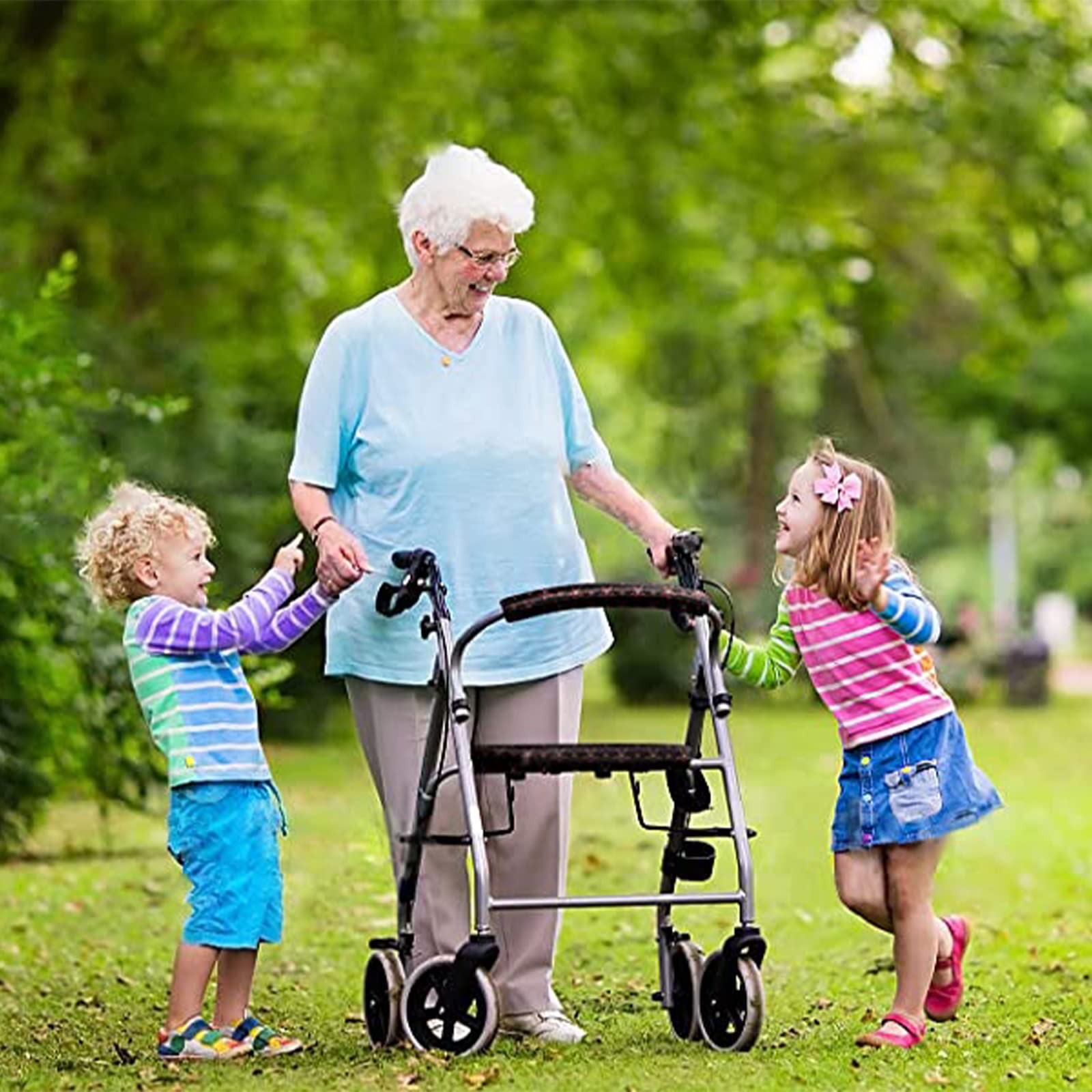 Rollator Walker Seat & Backrest Rollbar Covers Set - Adjustable Starry Star