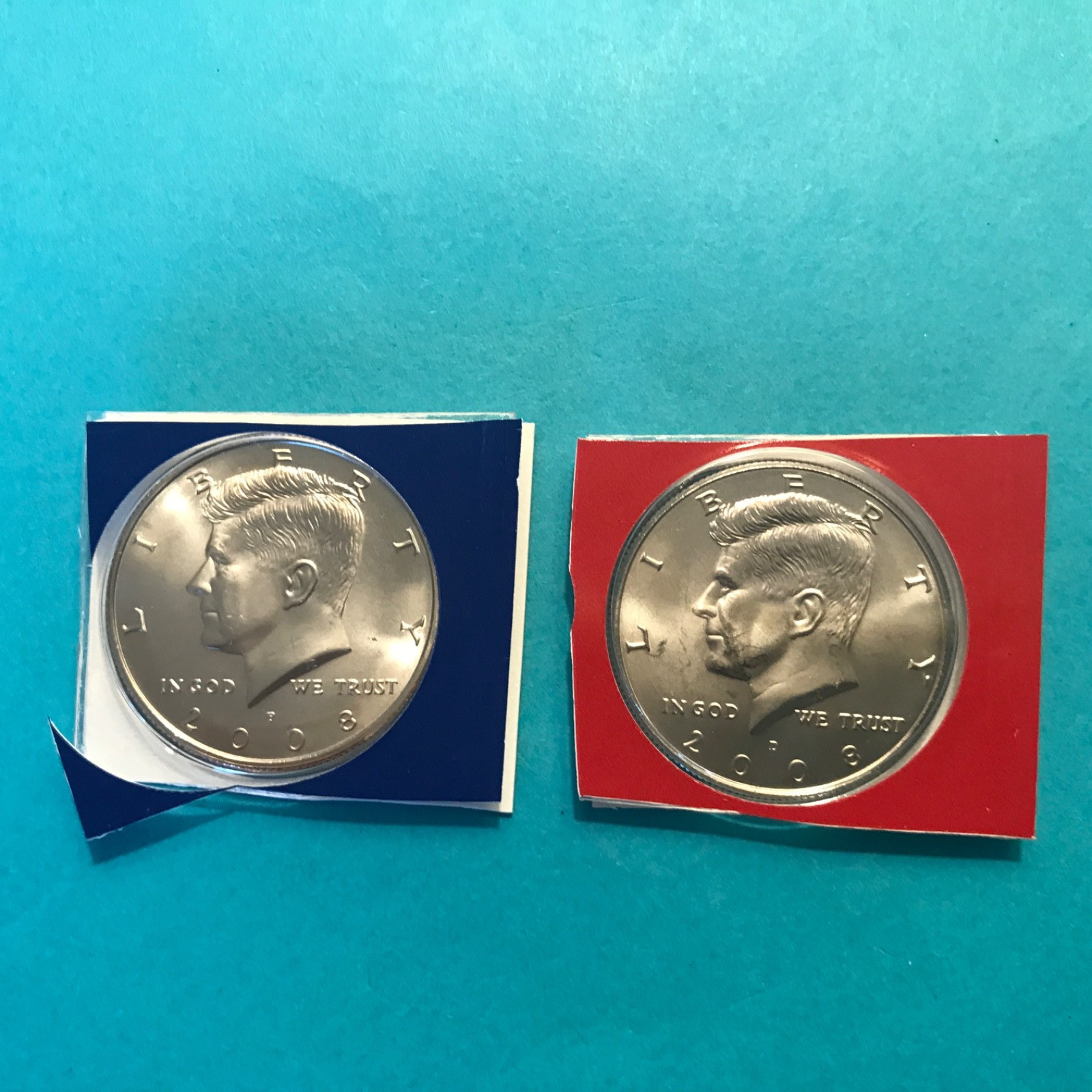 2008 P&D Kennedy Half Dollars Unc in Mint Cello   FREE SHIP