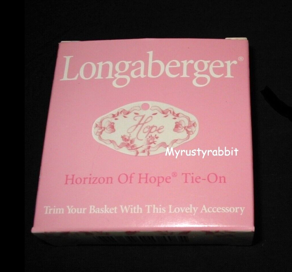 Longaberger Basket 2000 Horizon of Hope Basket Tie-On ~ New in Box - HOH