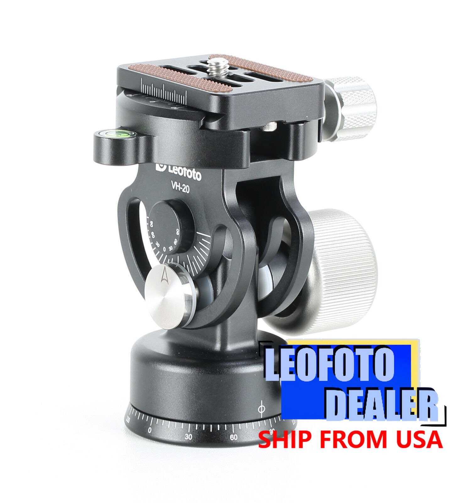 Leofoto VH-20S 2-Way Monopod Head | Arca Compatible