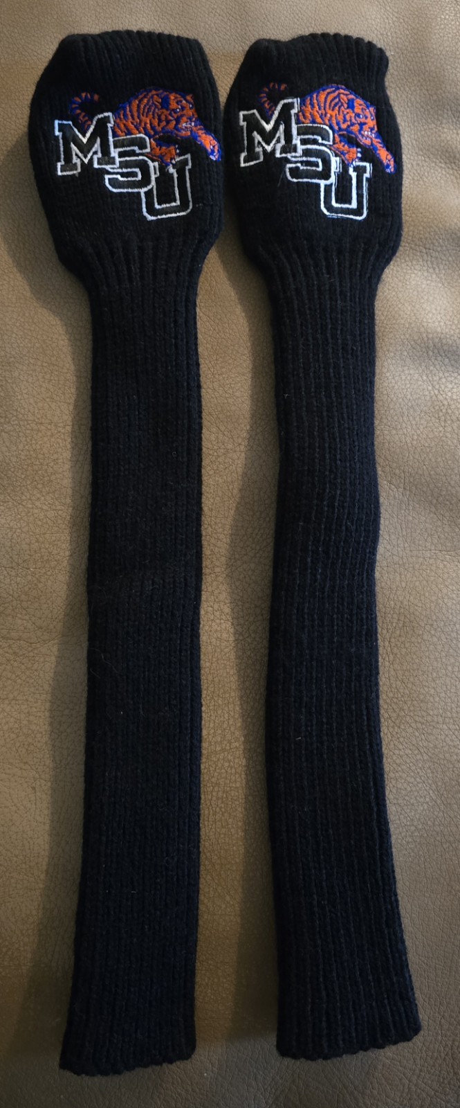 Vintage Memphis Tigers Knit Golf Club Long Neck Headcover USA 90's (2) Black