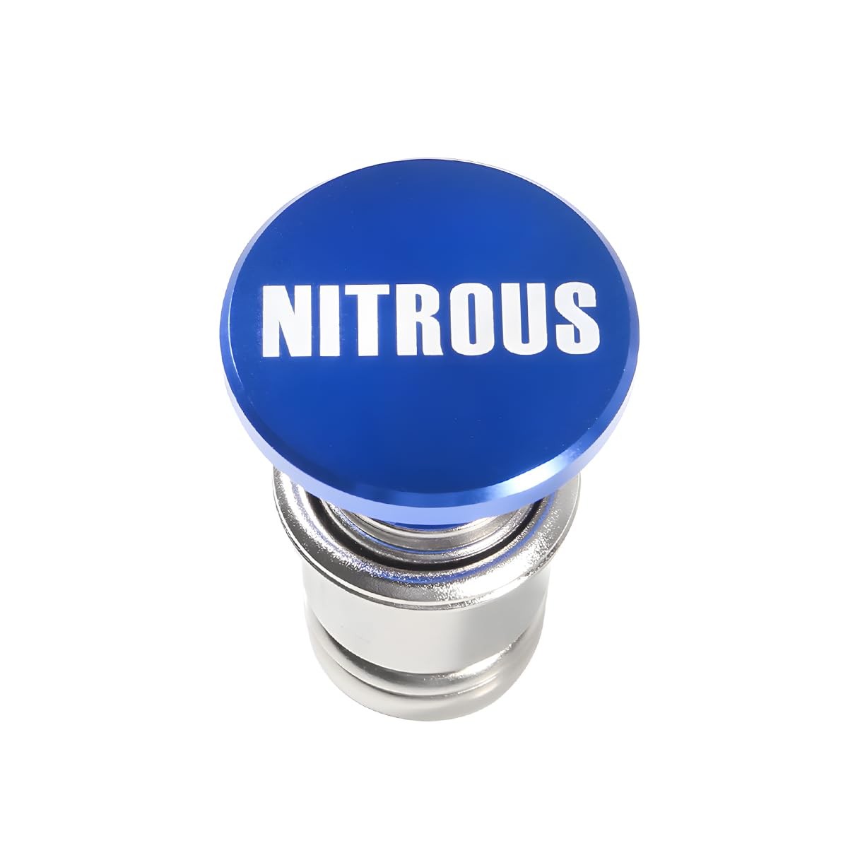 AUCELI Nitrous Button Car Cigarette Lighter Plug, Aluminum Alloy B/NITROUS