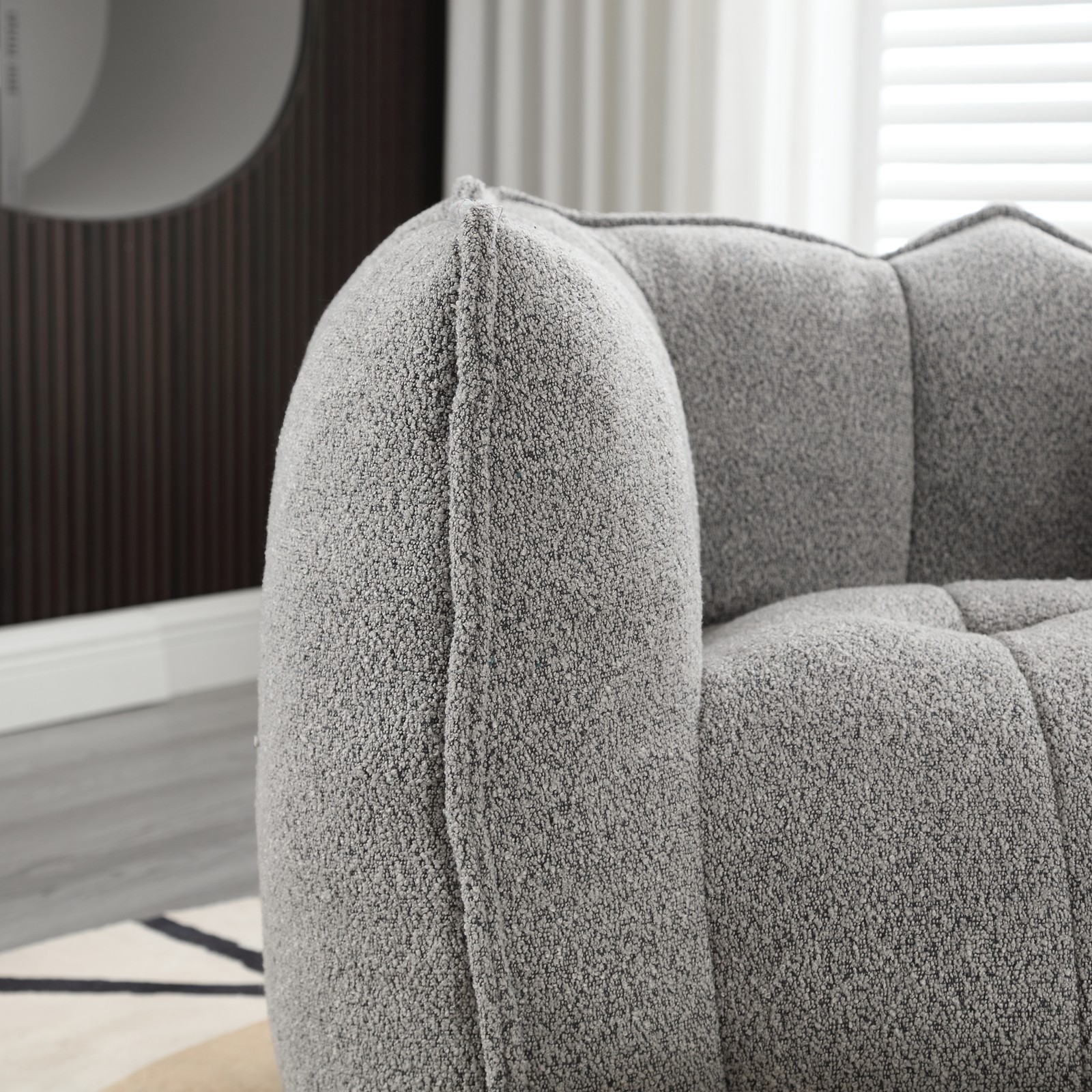 Soft Bean Bag Chair with High Resilient Foam(Chips)for living room and bedroom,