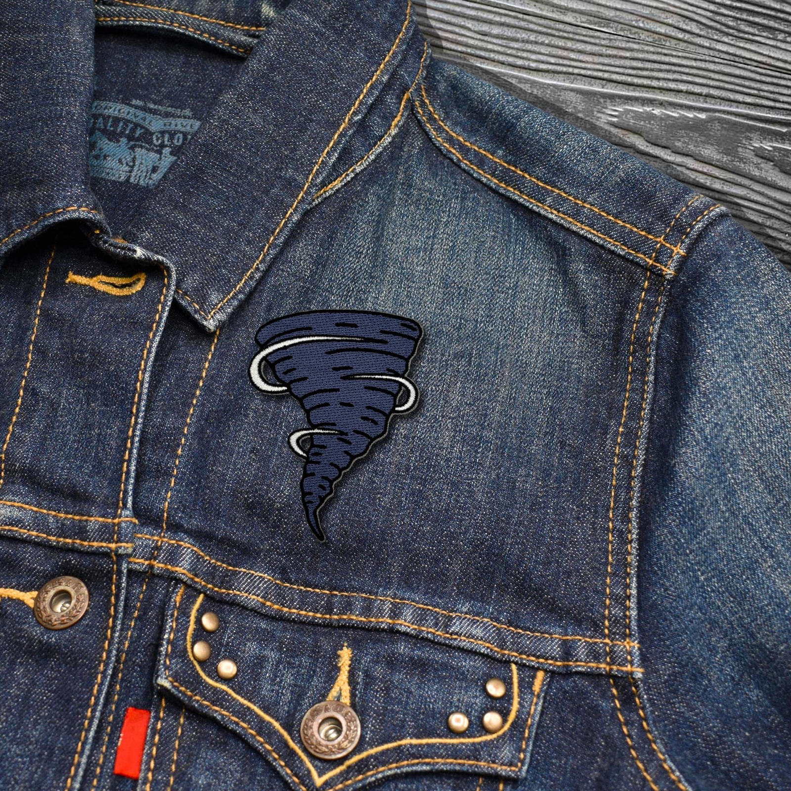Tornado Embroidered Iron-on Patch