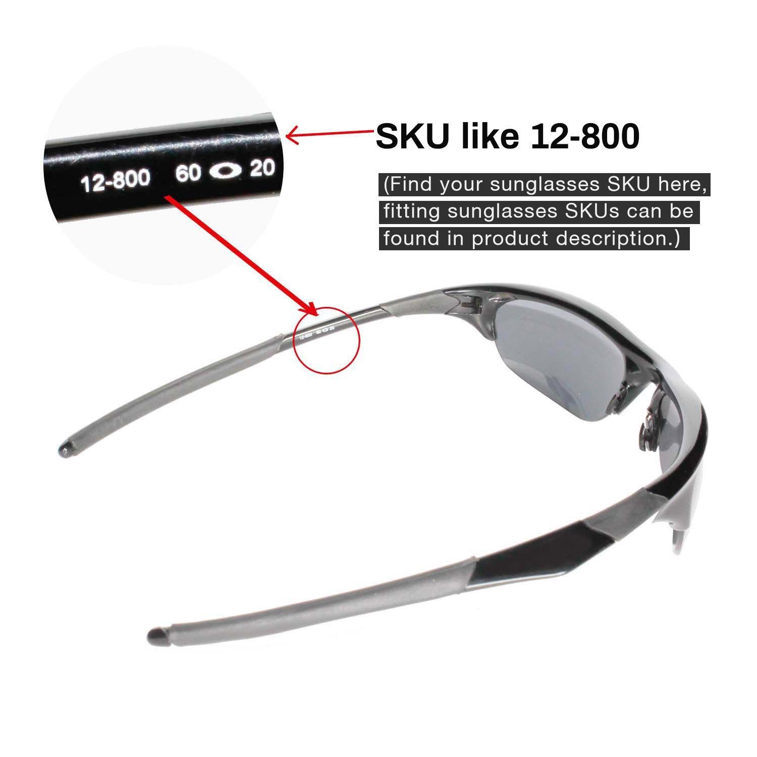 Walleva Black ISARC Polarized Replacement Lenses for Oakley Half Jacket