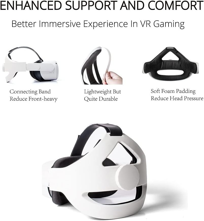Ergonomic Head Strap Compatible with Quest 2 - Ideal for Extended VR Sessions