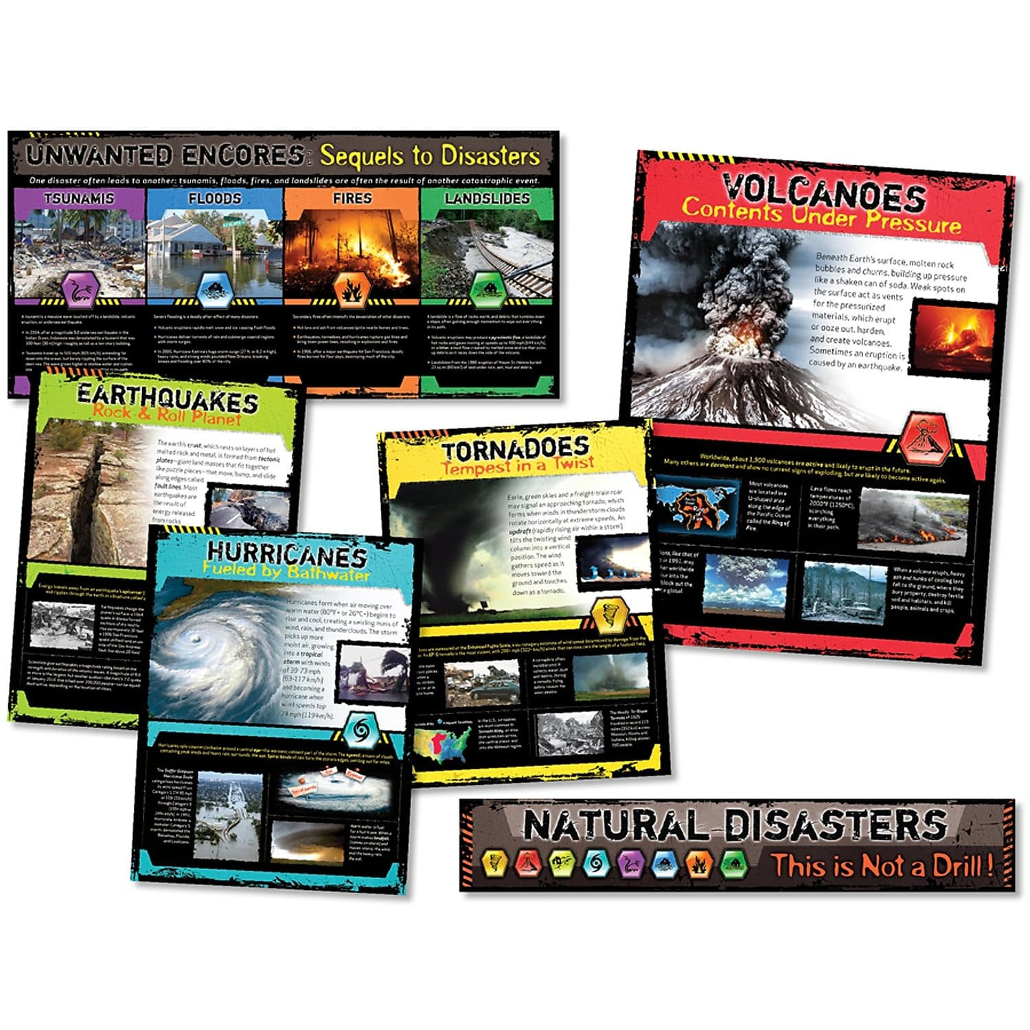 NST3053 Natural Disasters Bulletin Board Set (Pack of 6)