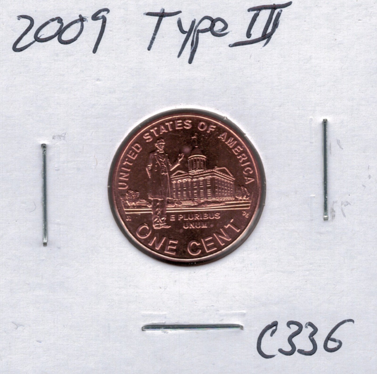 2009 Satin Finish Lincoln Presidential Type 3 Penny C336 !!!Free Shipping!!!