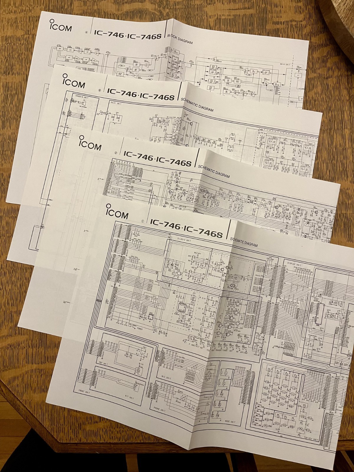 Icom IC-746/IC 746S Schematics of radio/receiver