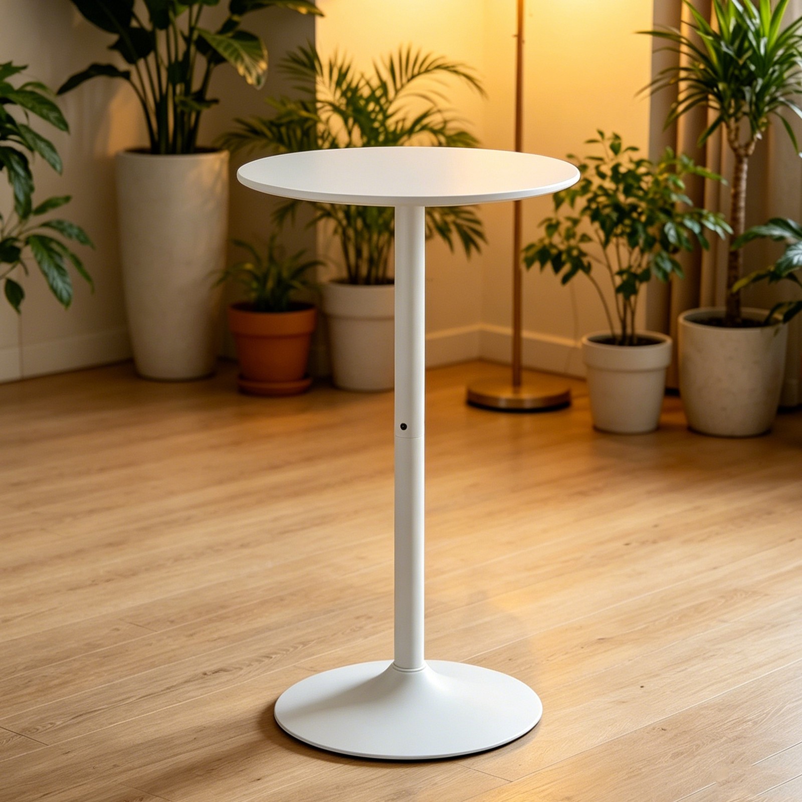 24 in Round Bar Table Modern Dining Table Dining Table Coffee Table - White