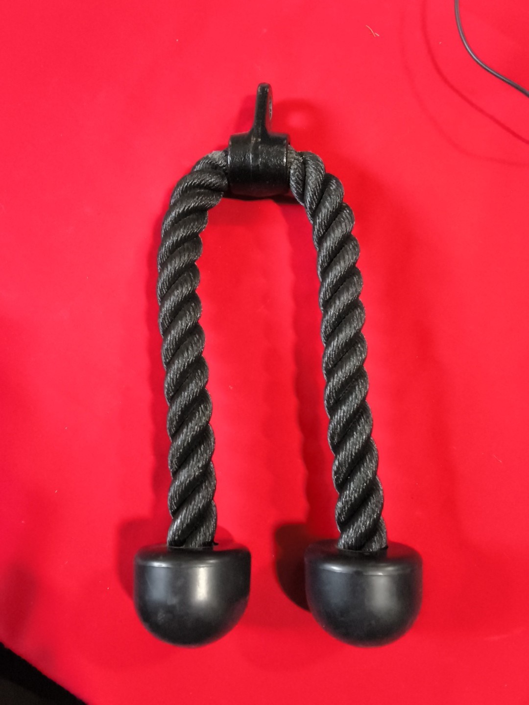 Tricep Rope Attachment Cable Machine Fitness Pulldown Triceps Black