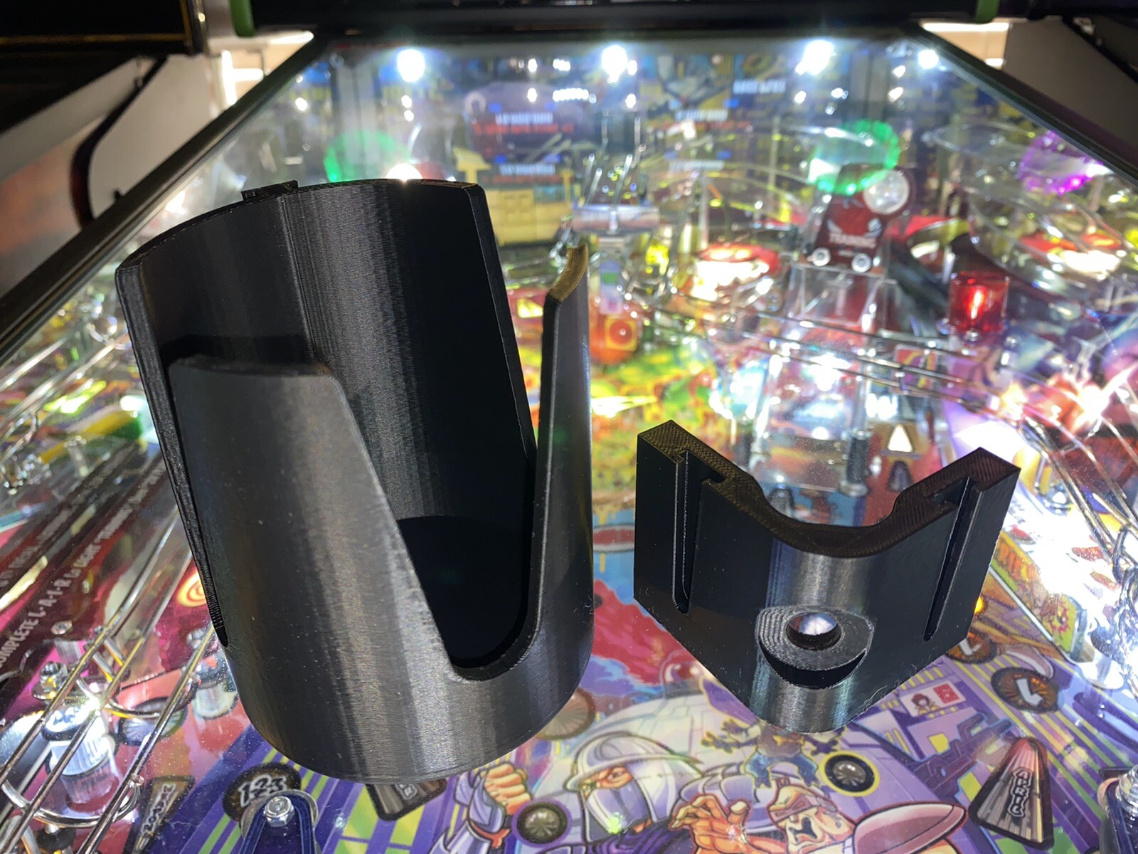 Universal Pinball Machine Drink, Cup, Pop, Soda, Beverage Holder BLACK