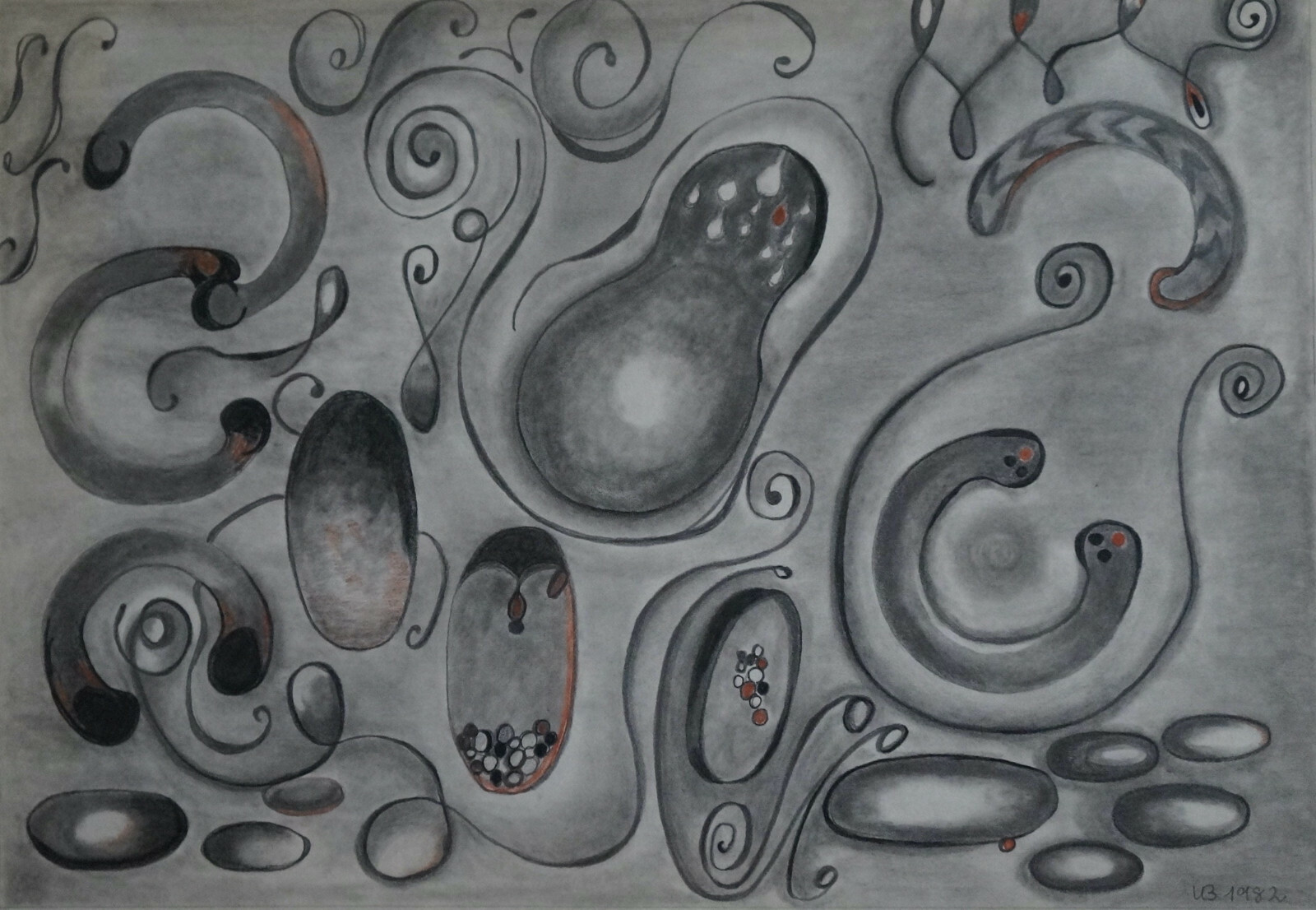 U. Berta (20th) "Composition" Signed