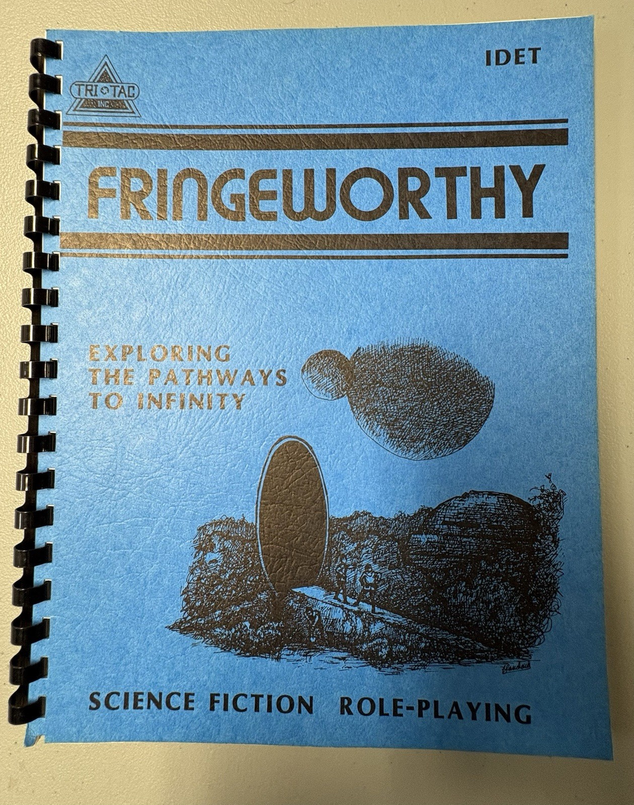 1984 Tri-Tac Fringeworthy Rulebook 2nd Edition Blue Covers Comb Binding