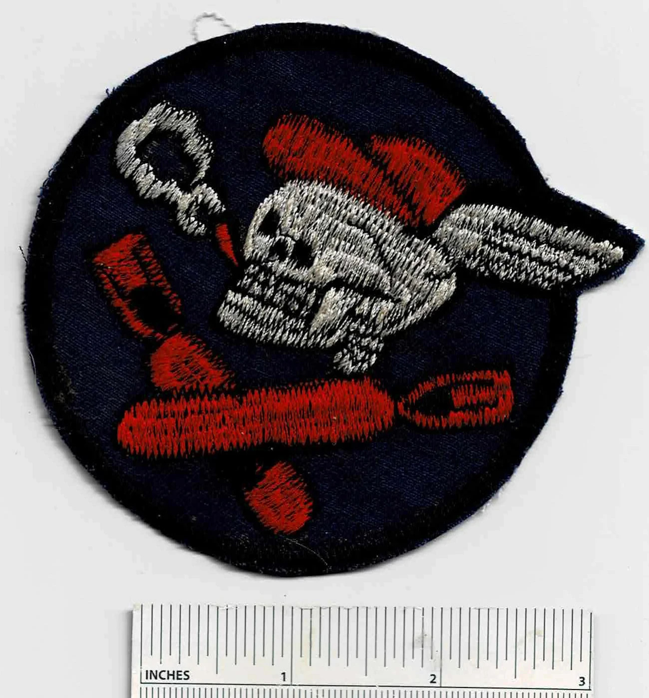 WW2 FLYING SKULLS 587th Bomb Squadron B-26 USAAF US Army Air Force WWII Patch