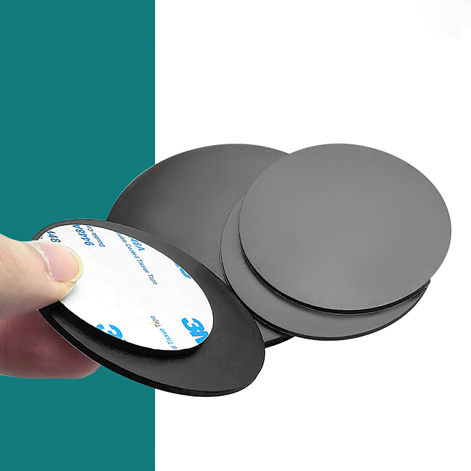 10Pcs Rubber Solid Discs Self Adhesive Round Pad Sealing Cushioning Dia 5-150mm