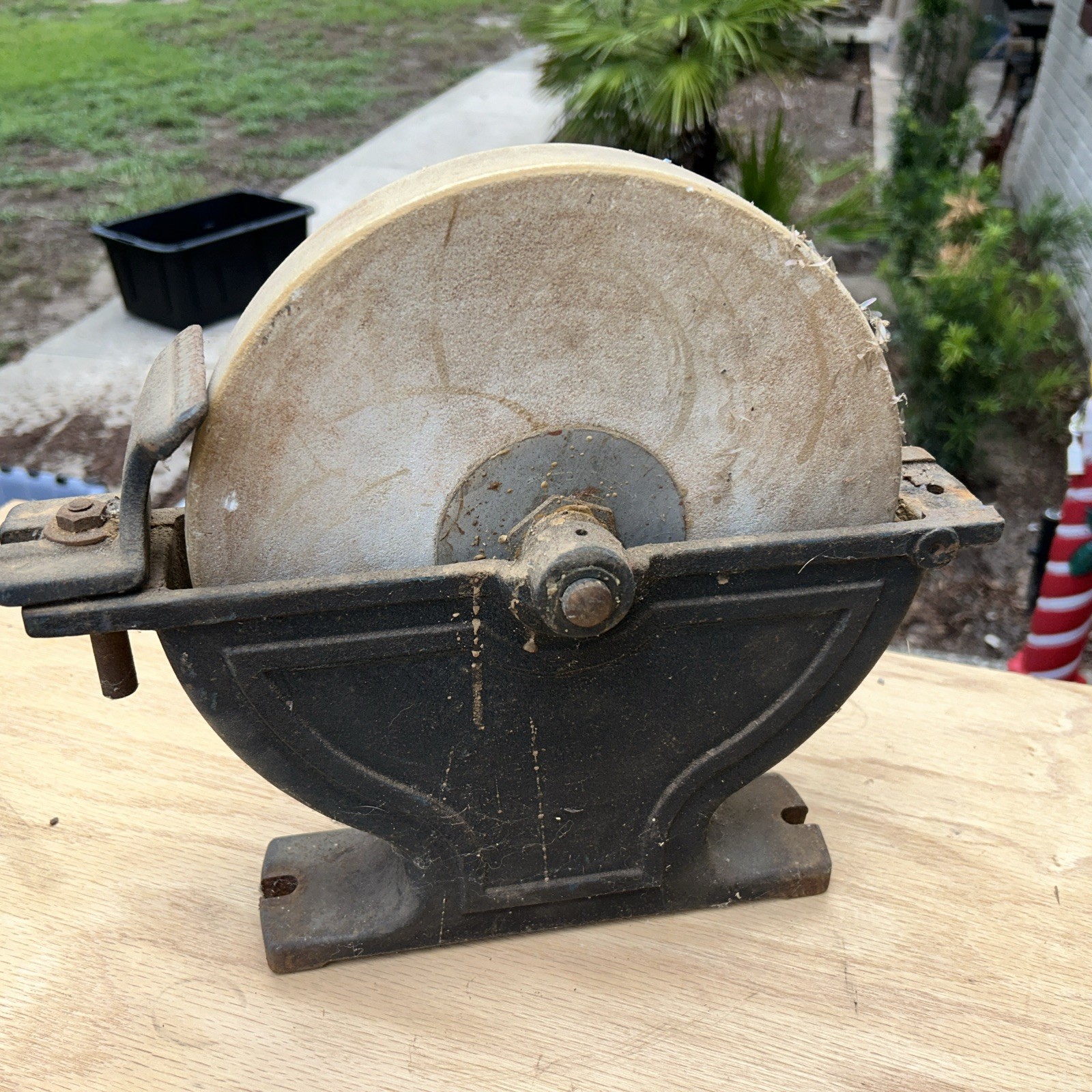 Wet Grinder Sharpener Vintage Water Wheel with pully