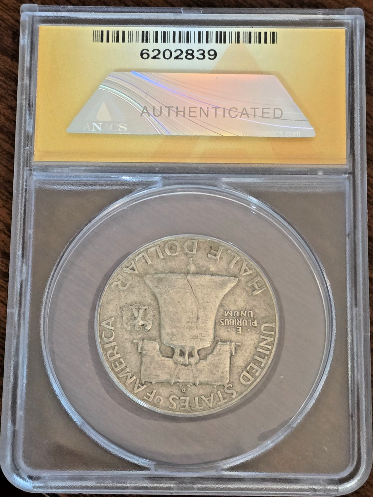 1958-D Franklin Half, ANACS EF 45 (cert 6202839)