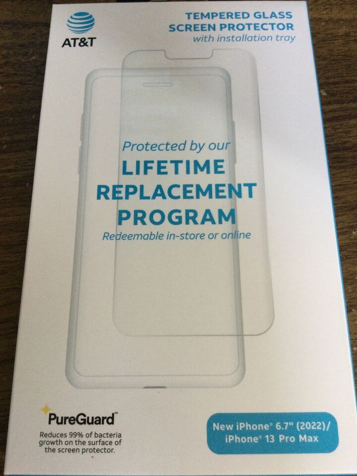 Apple iPhone 13 Pro Max / 14 Plus AT&T Tempered Glass Screen Protector - New