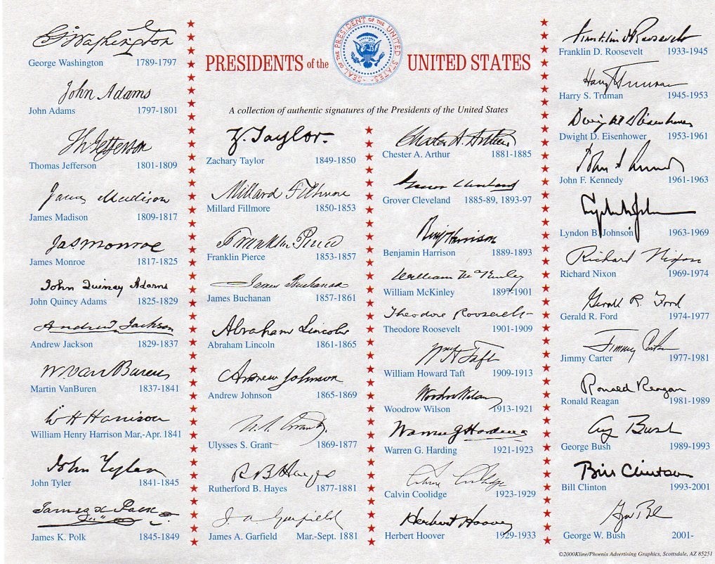 George W. Bush Presidents of the United States Souvenir Parchment