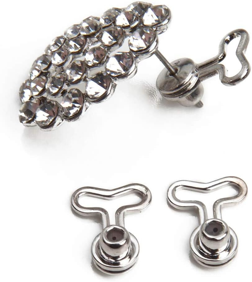 Earring Back Support | T-Shaped | Silver T-Backs | 1 Pair