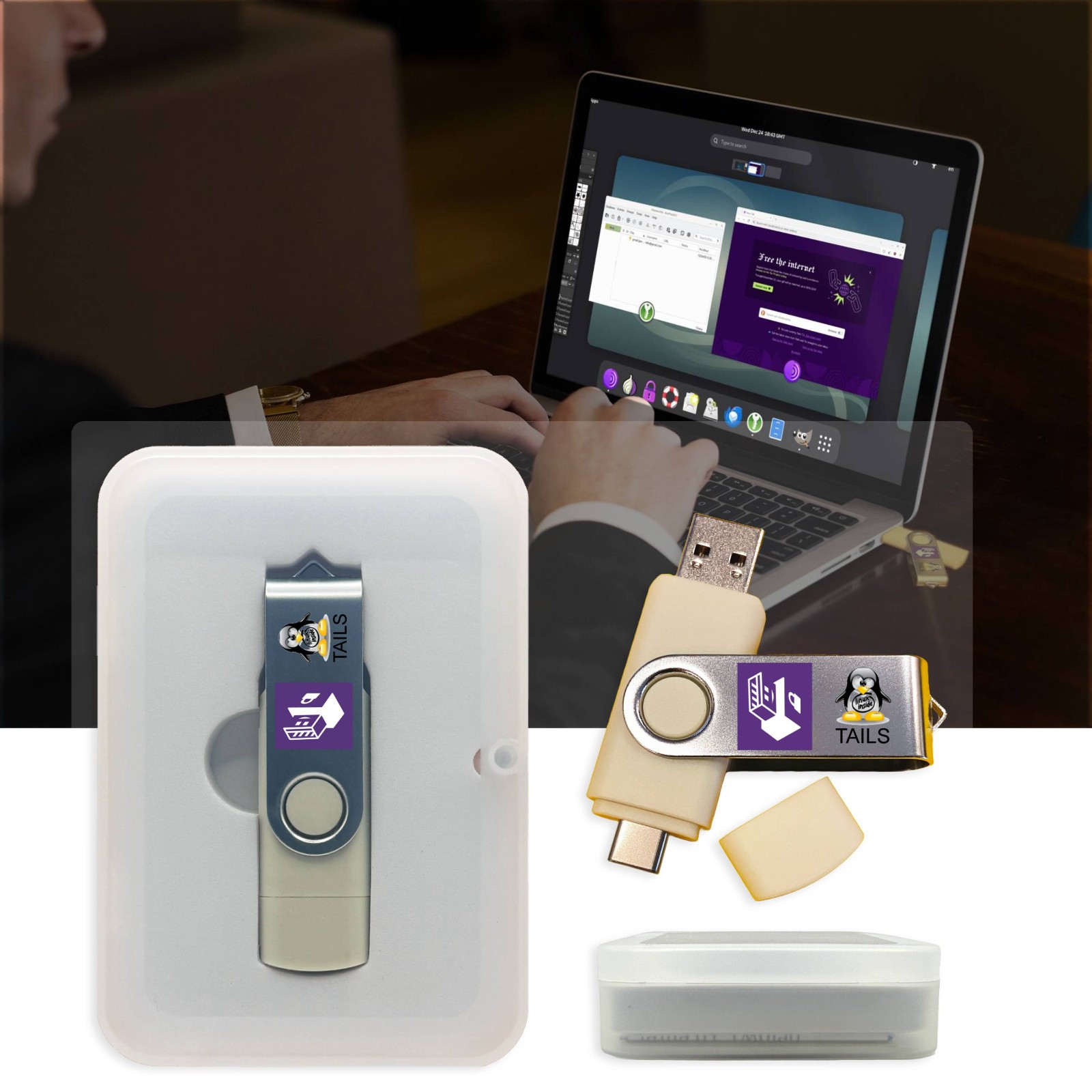 Linux Tails Bootable USB Drive for Anonymous Internet Access & Privacy