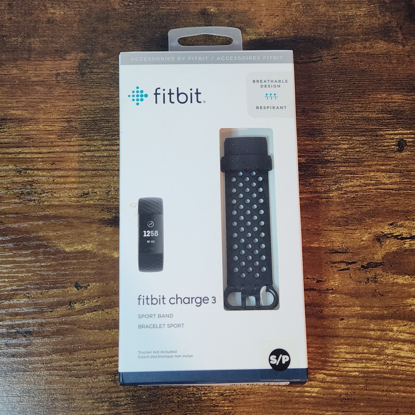 Fitbit Charge 3 Sport Band Size S/P Breathable Black Accessorie