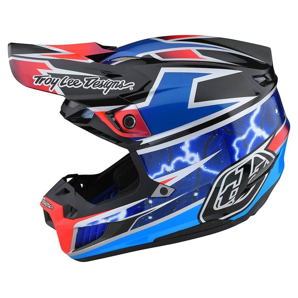 Troy Lee Designs SE5 Composite Helmet Lightning Blue Size Small