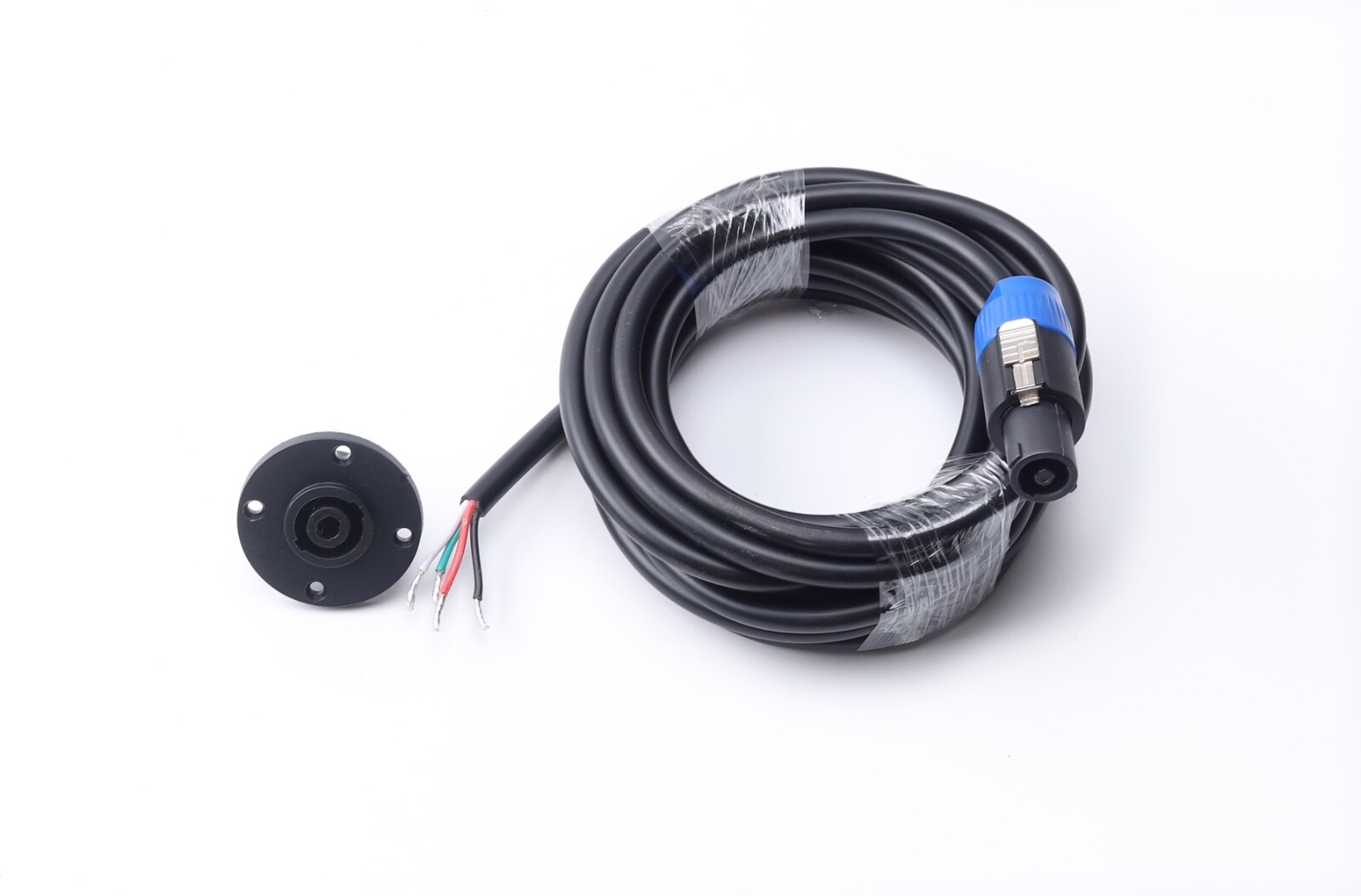 4 WIRE SPEAKON 25FT CABLE CHUCHERO BOX LOUD SPEAKERS, MIDS, TWEETERS WITH SOCKET