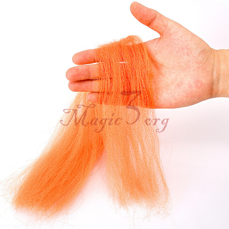1 Pcs Fly Tying Hackle Feathers Long Shimmer Synthetic Hair Fuzzy Fiber 8 Colors