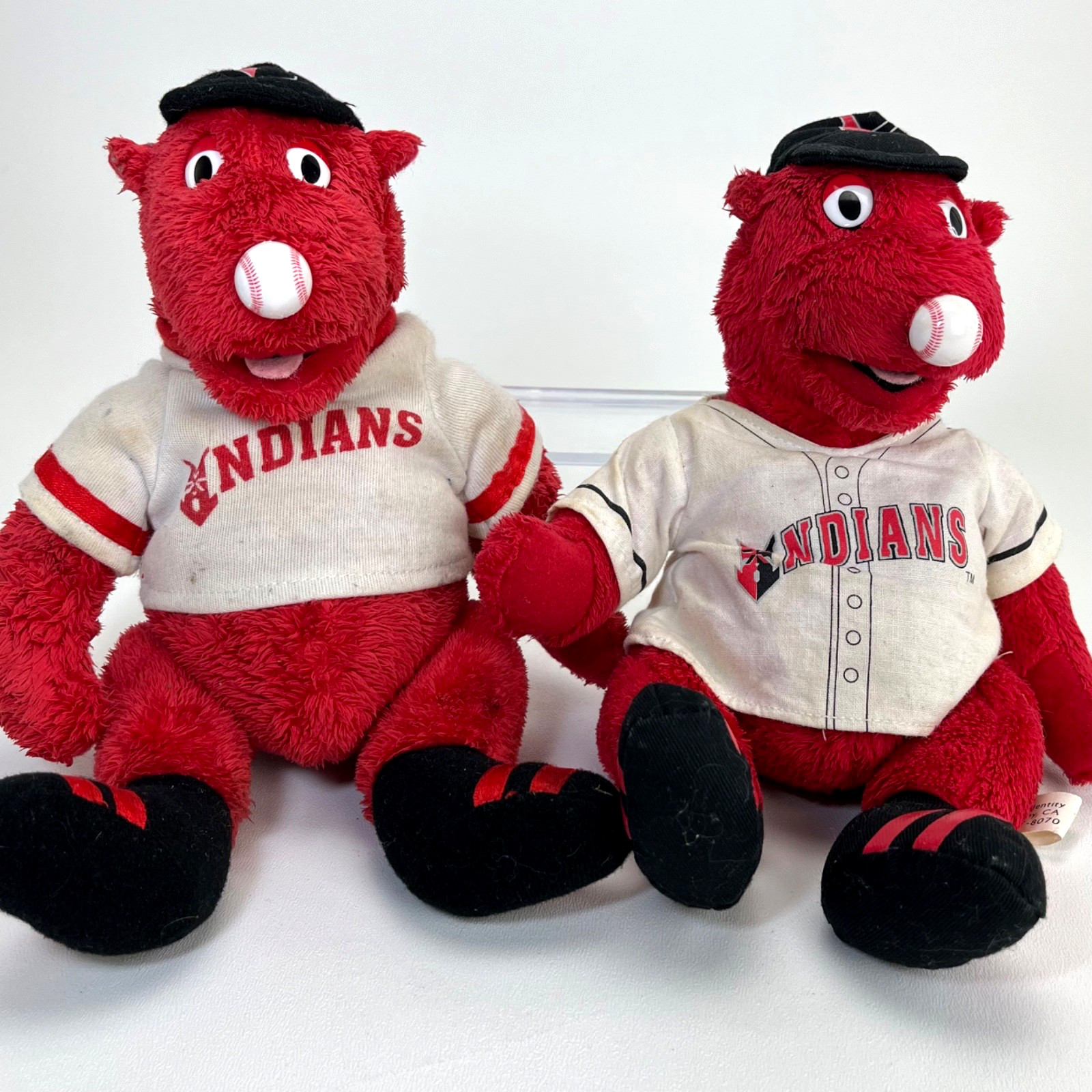 Indianapolis Indians Rowdie Mascot Stuffed Plush Pair Minor League Baseball 1990